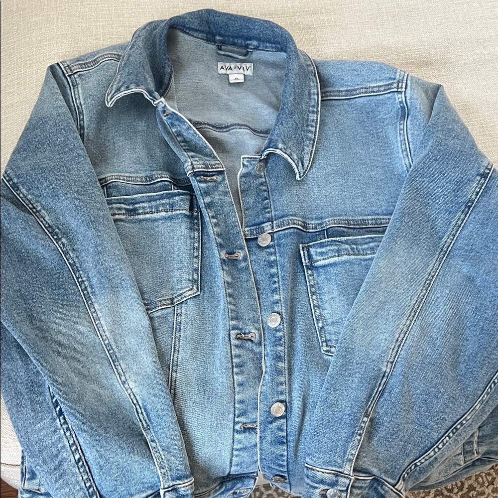 Ava & Viv Light Blue Denim Trucker Jean Jacket